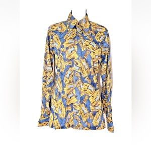 Vintage Retro 1970's ABRAHAM & STRAUS Buttondown SHIRT, Size M 15-15 1/2, Multi.